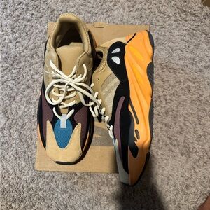 Yeezy 700 “Endamb” Men's Athletic Sneakers in Tan, Orange, Black